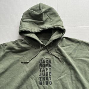 TAFT Mens Sz 2XL Pullover Hoodie Lightweight Hooded Fleece Sweatshirt Army Green